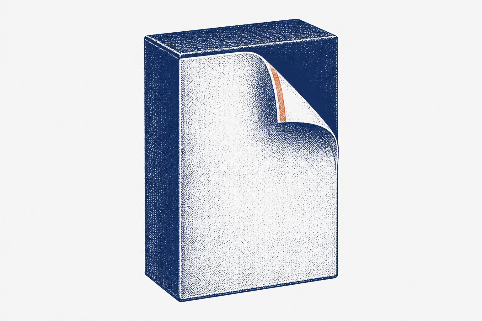A paper label peeling away from a plain carton, illustrating the gap between a brand promise and reality
